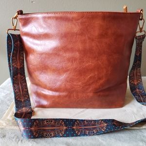 Brown Faux Leather Purse